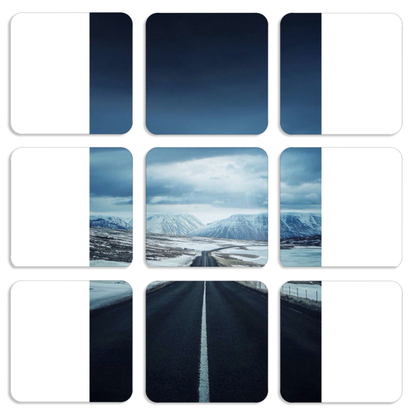 Магнитные фотопазлы 50 на 50 набор 9 штук 