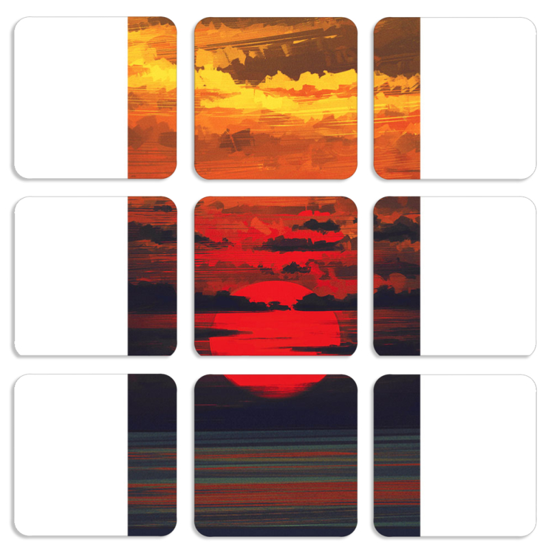 Магнитные фотопазлы 50 на 50 набор 9 штук Calm Before the Storm