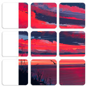 Магнитные фотопазлы 50 на 50 набор 9 штук Heaven a