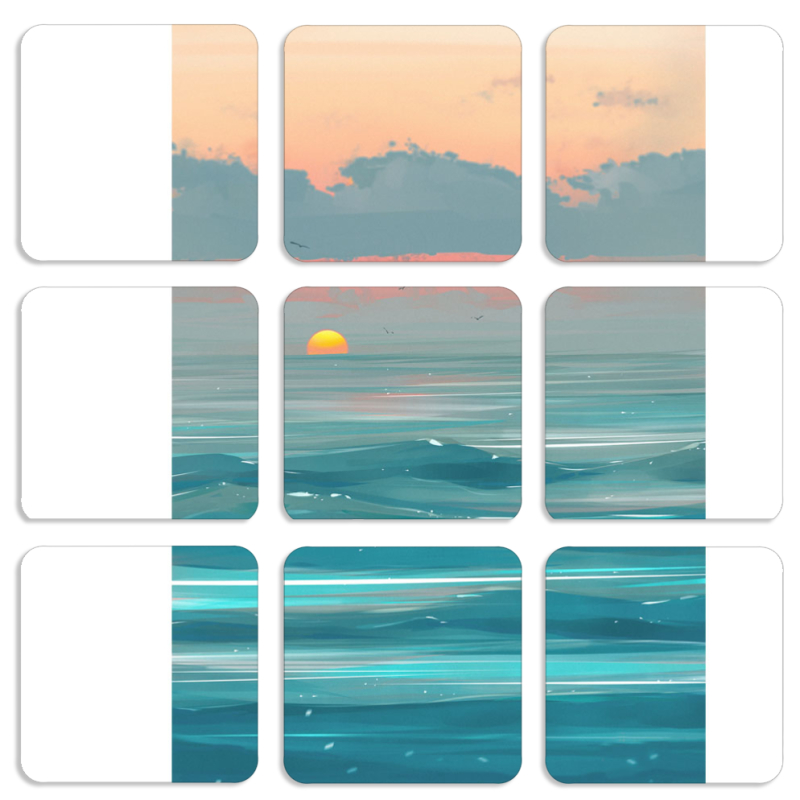 Магнитные фотопазлы 50 на 50 набор 9 штук Inspiration