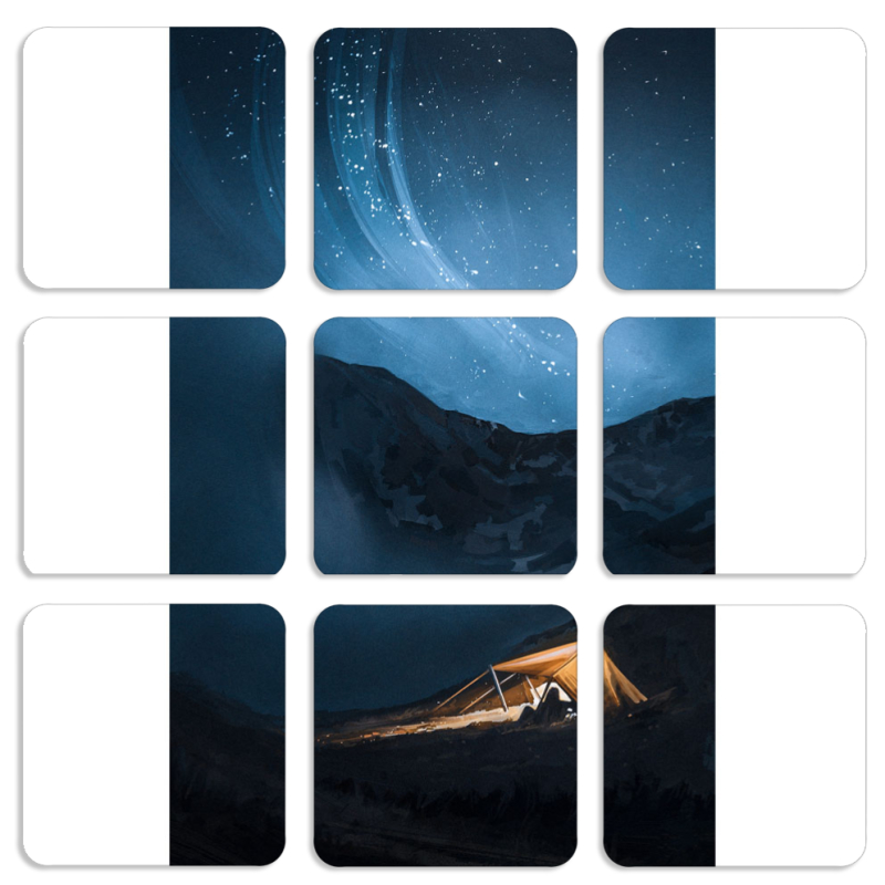 Магнитные фотопазлы 50 на 50 набор 9 штук Nowhere