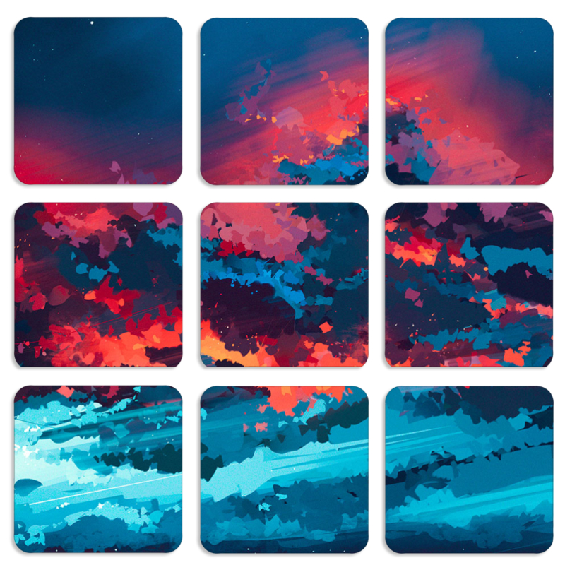 Магнитные фотопазлы 50 на 50 набор 9 штук Thunderclouds