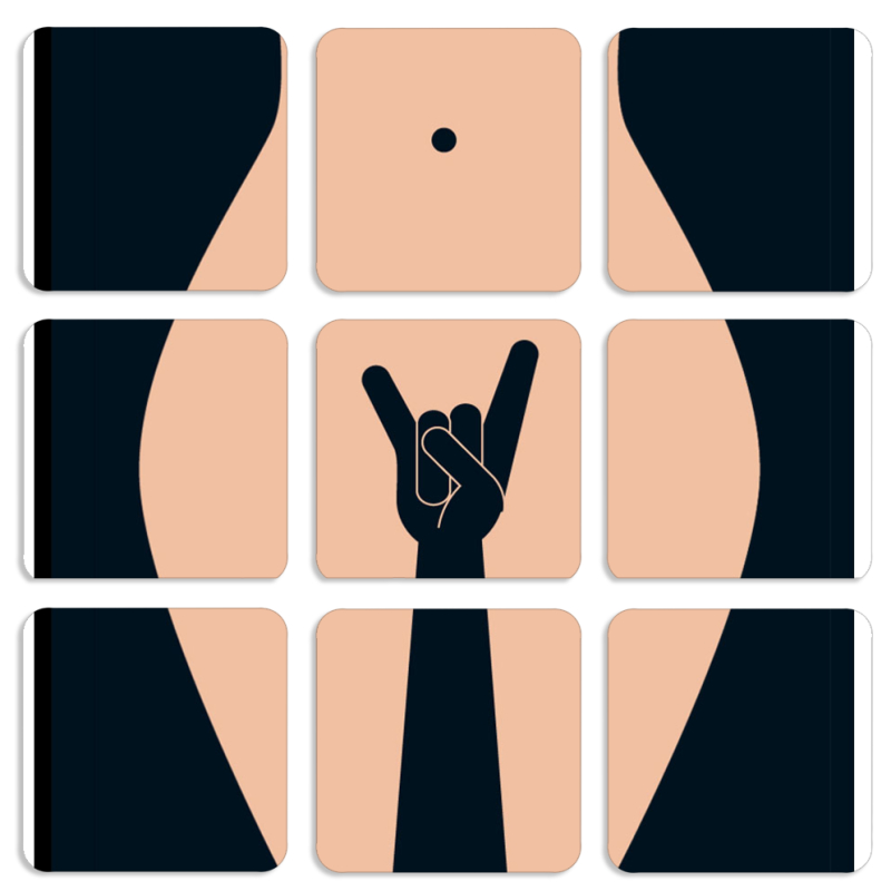 Магнитные фотопазлы 50 на 50 набор 9 штук 