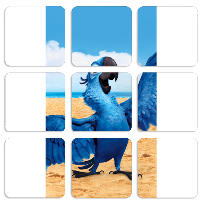 Магнитные фотопазлы 50 на 50 набор 9 штук 