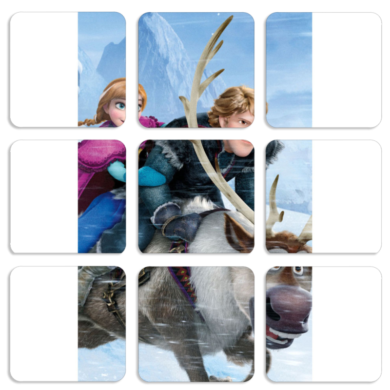 Магнитные фотопазлы 50 на 50 набор 9 штук 