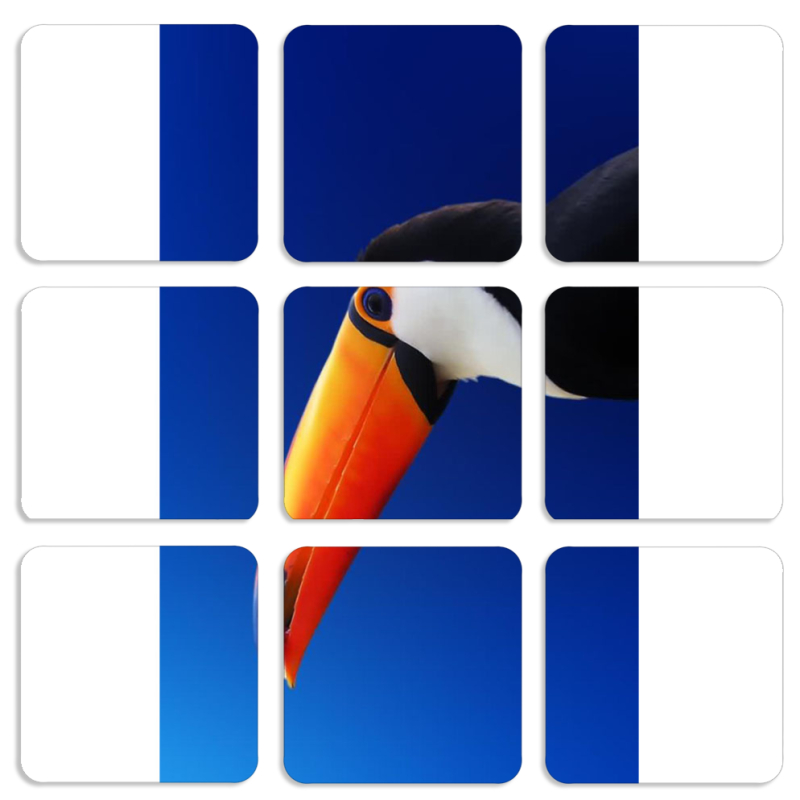 Магнитные фотопазлы 50 на 50 набор 9 штук 