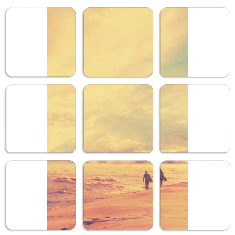 Магнитные фотопазлы 50 на 50 набор 9 штук 