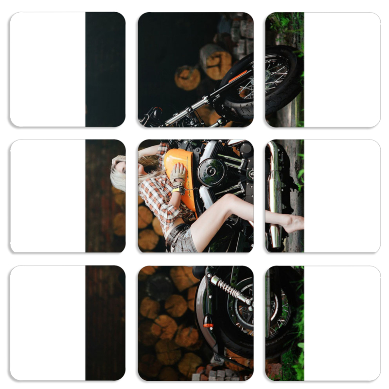 Магнитные фотопазлы 50 на 50 набор 9 штук 