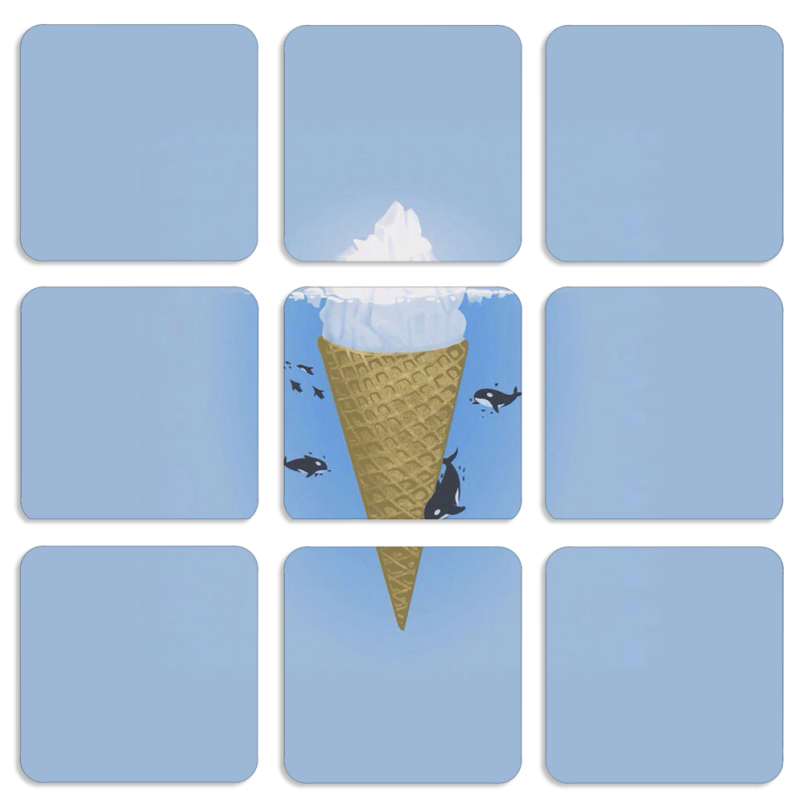 Магнитные фотопазлы 50 на 50 набор 9 штук 