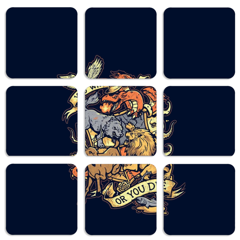 Магнитные фотопазлы 50 на 50 набор 9 штук 