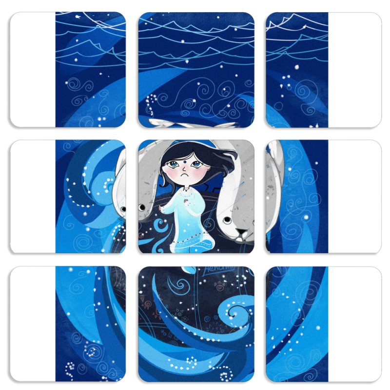 Магнитные фотопазлы 50 на 50 набор 9 штук Song of the Sea