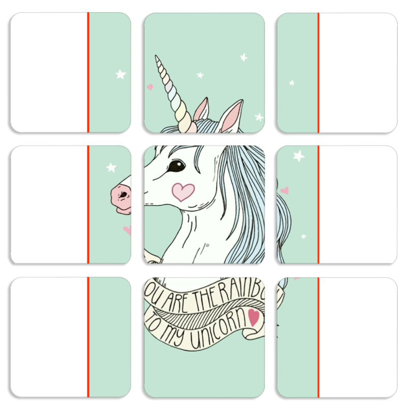 Магнитные фотопазлы 50 на 50 набор 9 штук My Unicorn