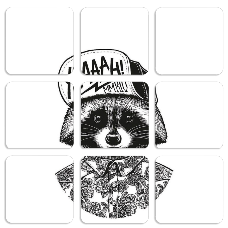 Магнитные фотопазлы 50 на 50 набор 9 штук 