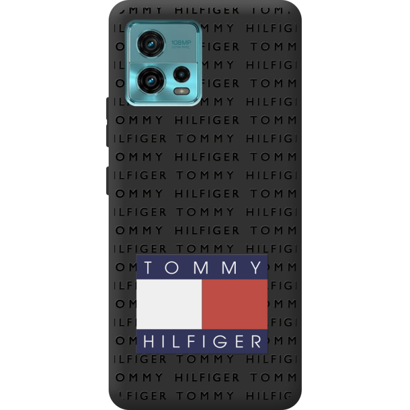 Черный чехол BoxFace Motorola G72 Tommy Print