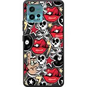 Черный чехол BoxFace Motorola G72 Rock Graffiti