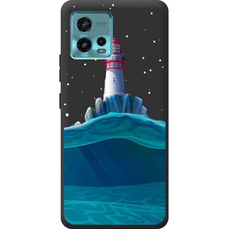 Черный чехол BoxFace Motorola G72 Lighthouse