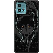 Черный чехол BoxFace Motorola G72 Wolf