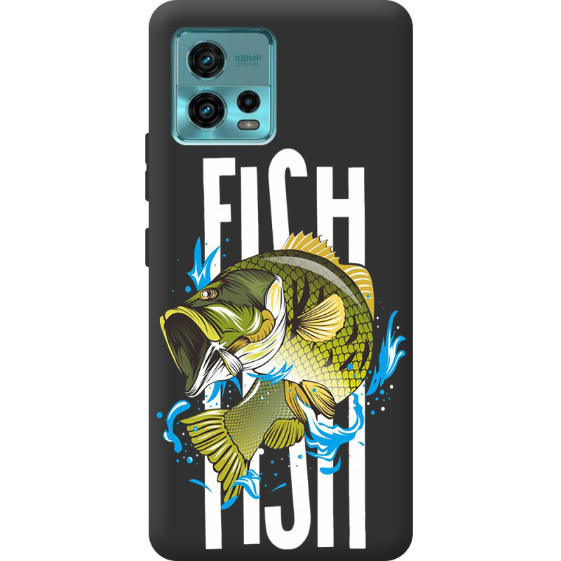 Черный чехол BoxFace Motorola G72 Fish