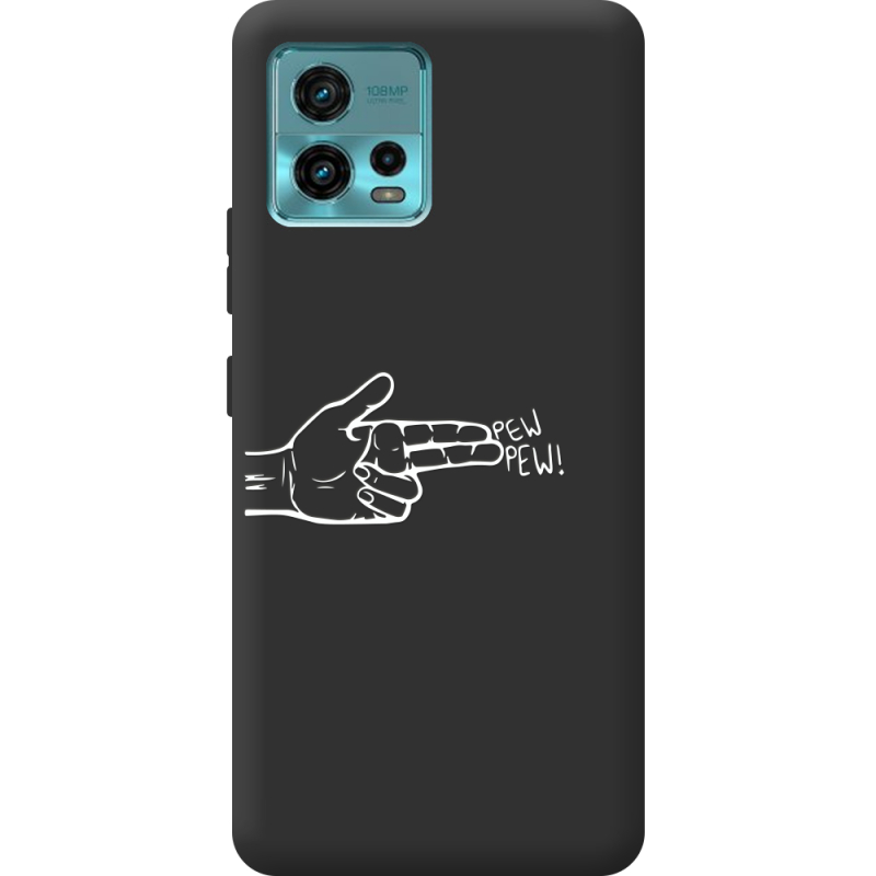 Черный чехол BoxFace Motorola G72 Pew Pew