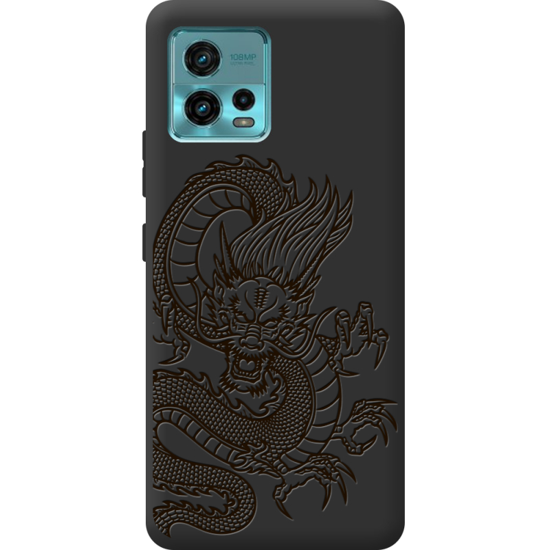 Черный чехол BoxFace Motorola G72 Chinese Dragon