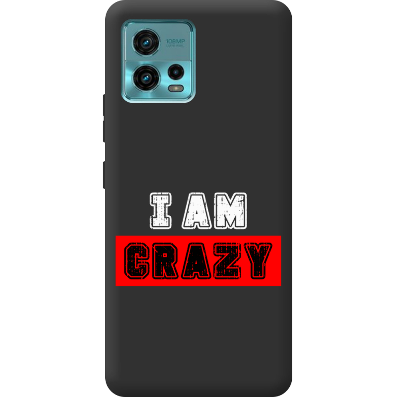 Черный чехол BoxFace Motorola G72 I'm Crazy