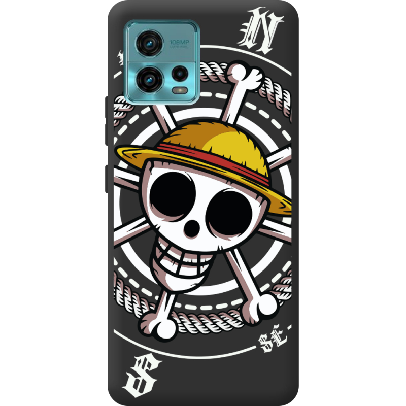 Черный чехол BoxFace Motorola G72 One Piece Компас