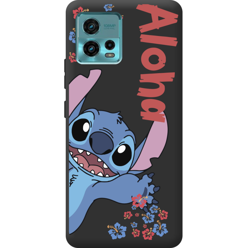 Черный чехол BoxFace Motorola G72 Гавайський гість Stich