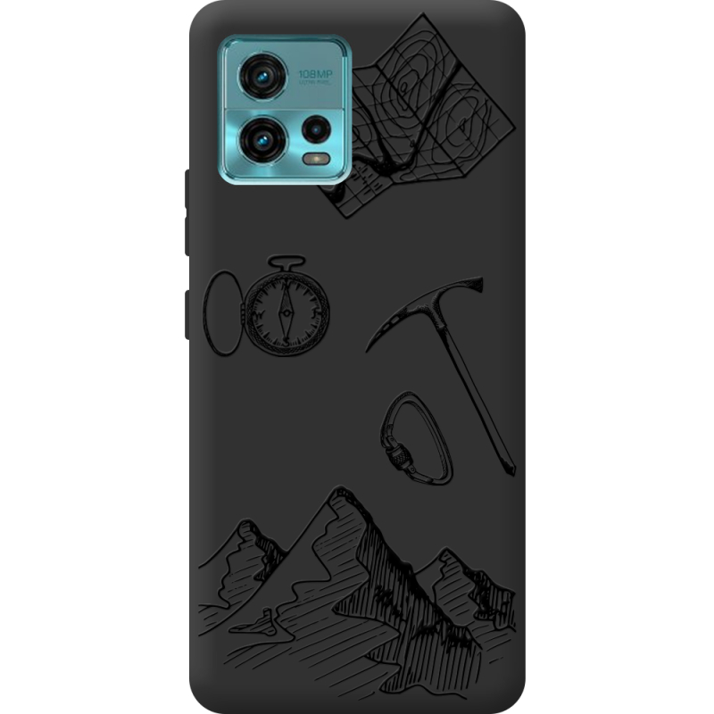 Черный чехол BoxFace Motorola G72 Mountains