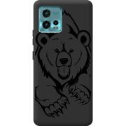 Черный чехол BoxFace Motorola G72 Grizzly Bear