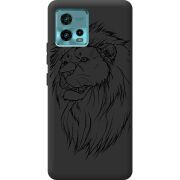 Черный чехол BoxFace Motorola G72 Lion