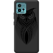 Черный чехол BoxFace Motorola G72 Owl