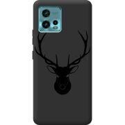 Черный чехол BoxFace Motorola G72 Deer