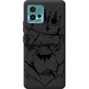 Черный чехол BoxFace Motorola G72 Bear King