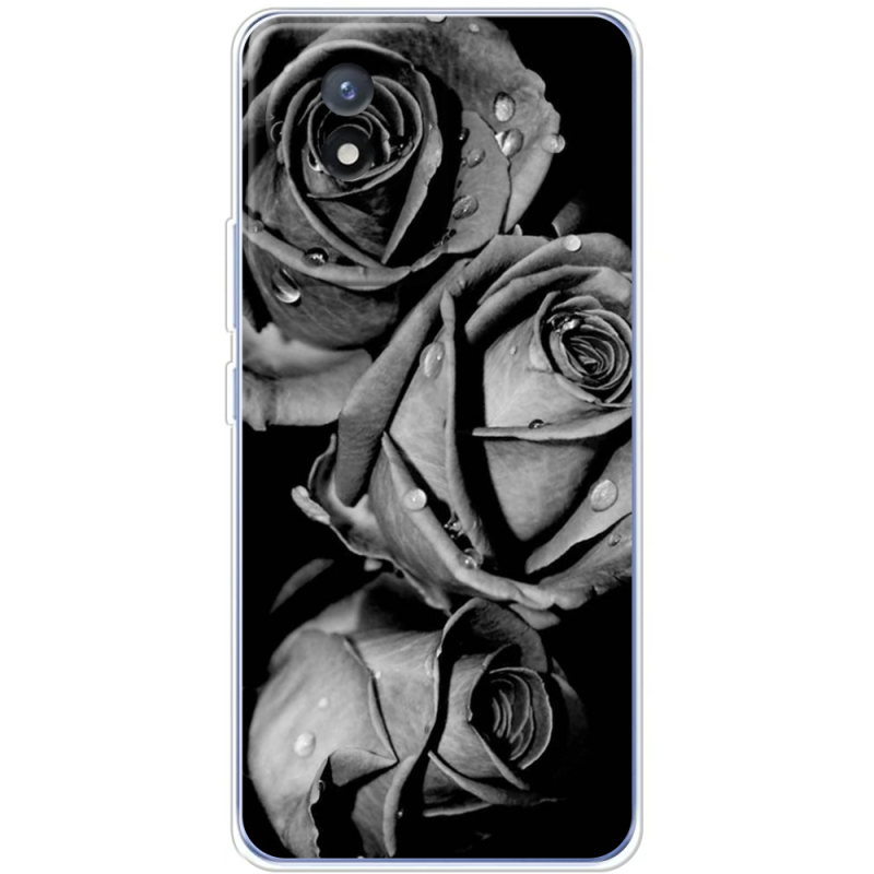 Чехол BoxFace Vivo Y02 Black and White Roses