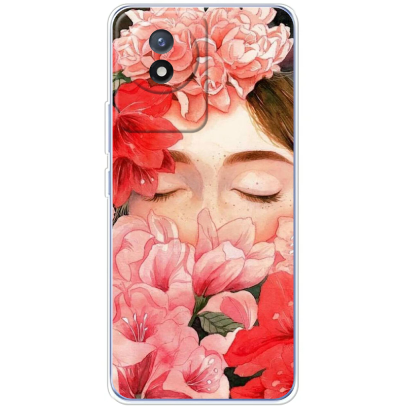 Чехол BoxFace Vivo Y02 Girl in Flowers