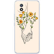 Чехол BoxFace Vivo Y02 Flower Hands