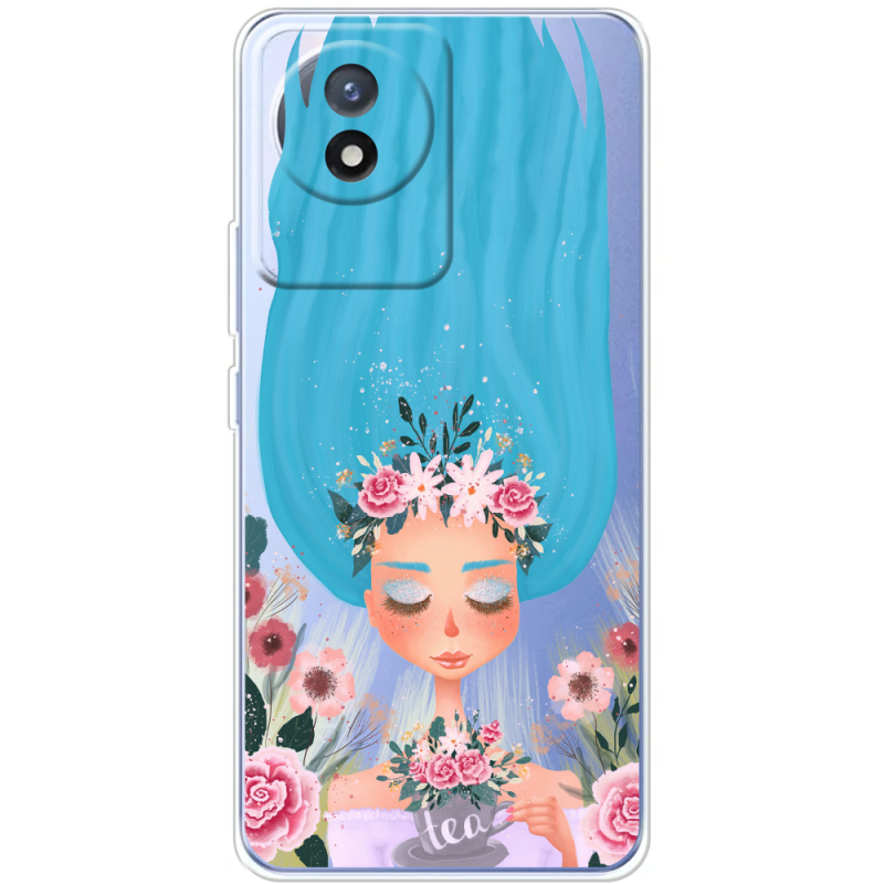 Прозрачный чехол BoxFace Vivo Y02 Blue Hair