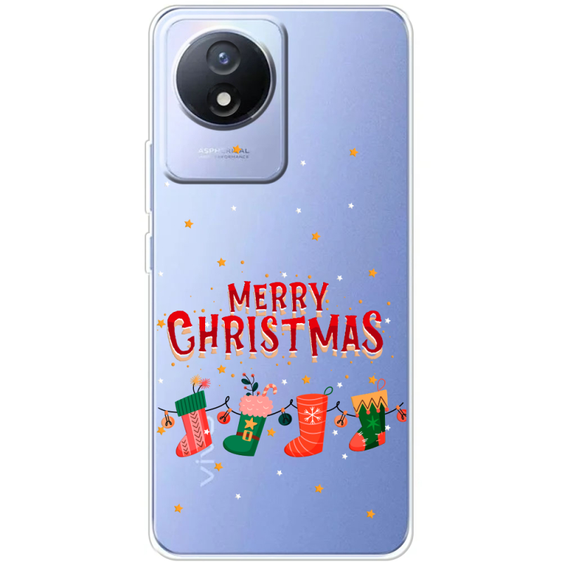 Прозрачный чехол BoxFace Vivo Y02 Merry Christmas