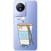 Прозрачный чехол BoxFace Vivo Y02 Segull in Cofee Pool