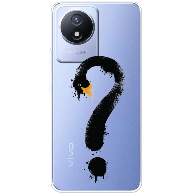 Прозрачный чехол BoxFace Vivo Y02 Swan question