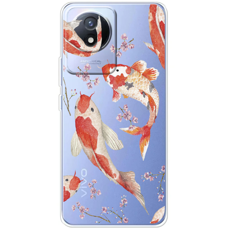 Прозрачный чехол BoxFace Vivo Y02 Japanese Koi Fish