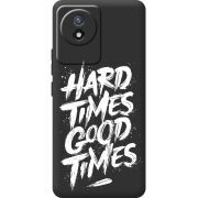 Черный чехол BoxFace Vivo Y02 Hard Times Good Times