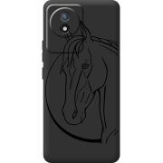 Черный чехол BoxFace Vivo Y02 Horse