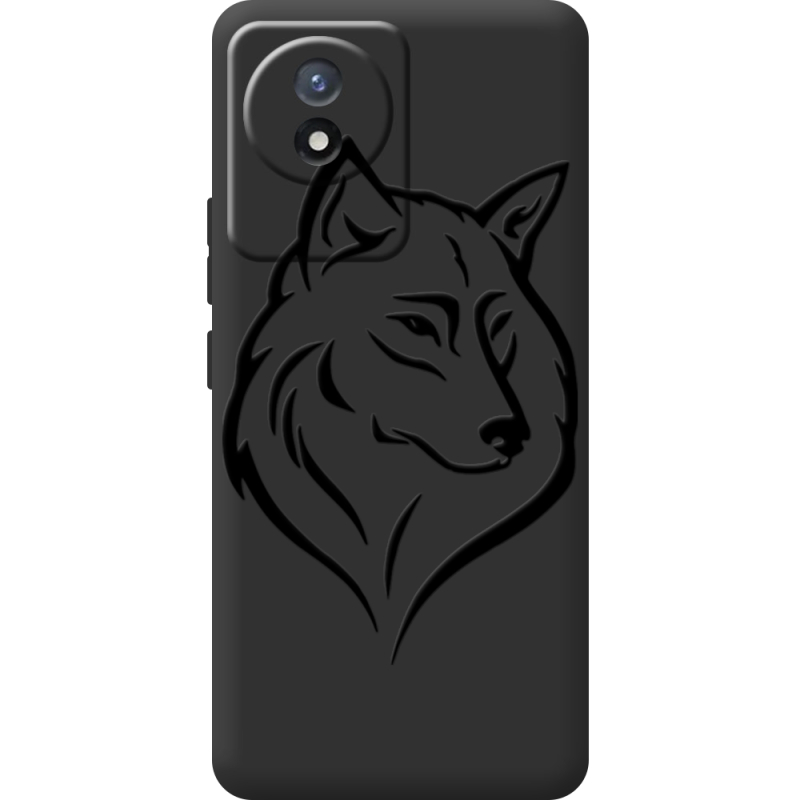 Черный чехол BoxFace Vivo Y02 Wolf