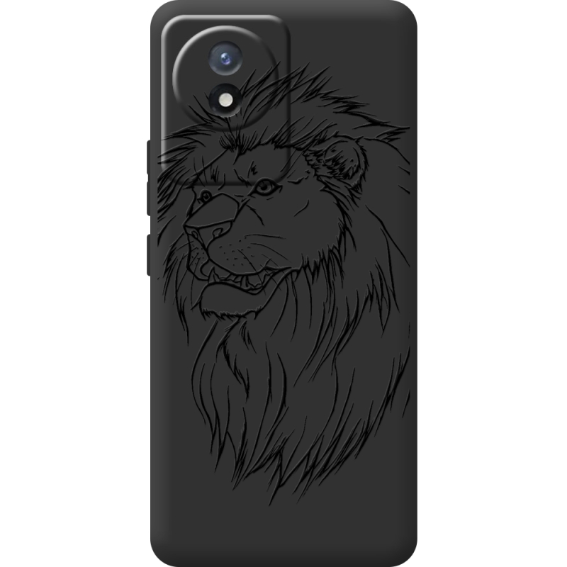 Черный чехол BoxFace Vivo Y02 Lion