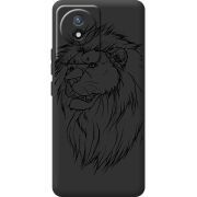 Черный чехол BoxFace Vivo Y02 Lion