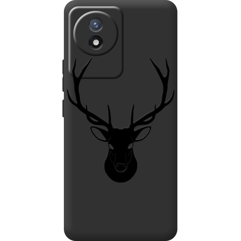 Черный чехол BoxFace Vivo Y02 Deer