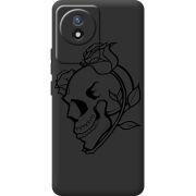 Черный чехол BoxFace Vivo Y02 Skull and Roses