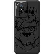 Черный чехол BoxFace Vivo Y02 Bear King