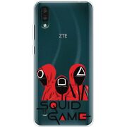 Прозрачный чехол BoxFace ZTE Blade A51 Lite siquid game люди в красном